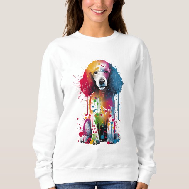 Sudadera Vibrante y colorido caniche (Anverso)