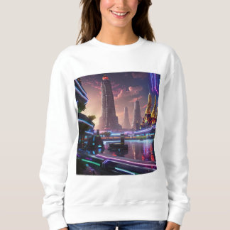 Sudadera Vibrantes neones iluminan Bangkok