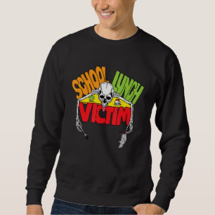 Sudadera Víctima de Almuerzo Escolar Humor Oscuro Divertido