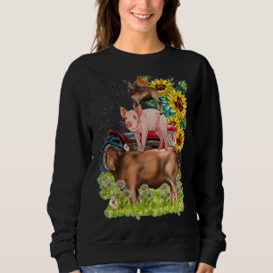 Sudadera Vida Acerca Del Equilibrio De La Granja De Vaca De
