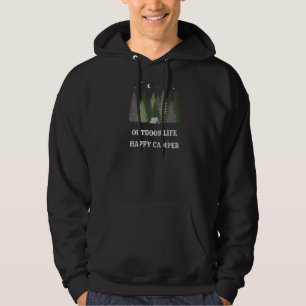 Sudadera Vida al aire libre Feliz Camper Forest Trees Campi