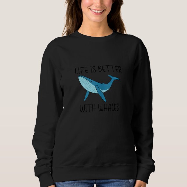 Sudadera Vida Con La Naturaleza De Las Ballenas Océano Tanq (Anverso)