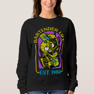 Sudadera Vida de Barman Est 1980 Bebidas Barman
