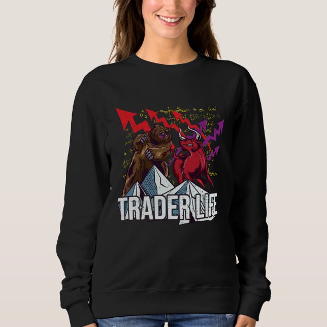 Sudadera Vida de comerciante Inversor del mercado de valore (Anverso)