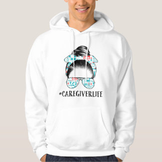 Sudadera Vida de Cuidadora de Moño Desordenado Ropa de Enfe