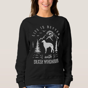 Sudadera Vida de galgo sedoso Mejor Mamá Papá Perro