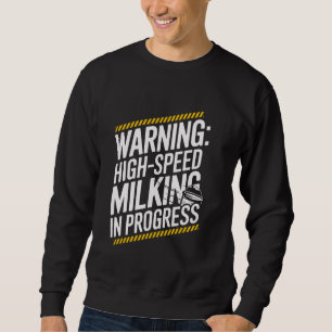 Sudadera Vida de granja lechera de ordeño de vacas Agricult