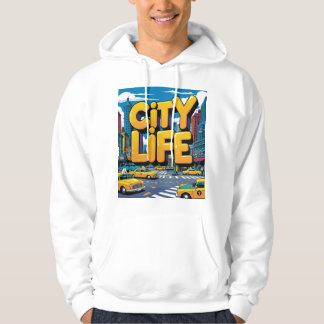 Sudadera Vida de la ciudad - Pegatina del paisaje de arte p