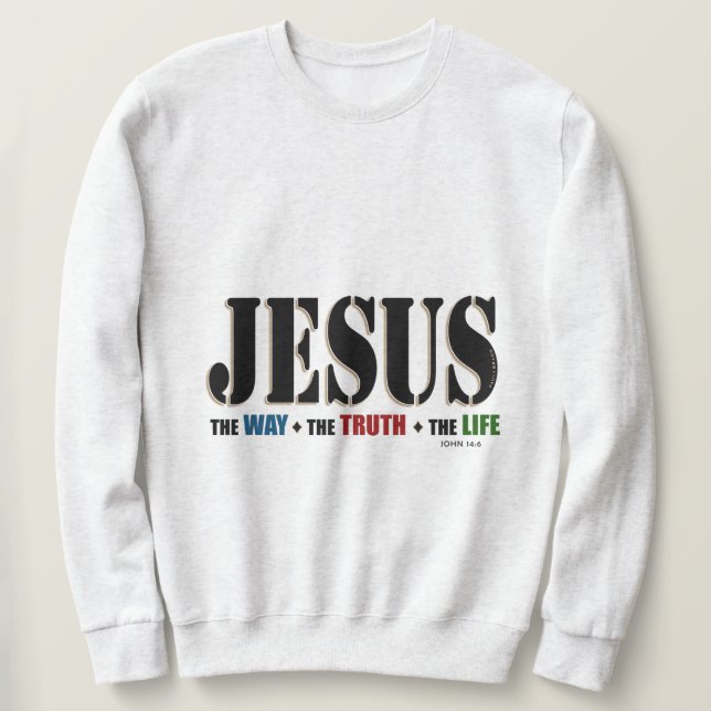 Sudadera Vida de la verdad de la manera de Jesús (Anverso del diseño)