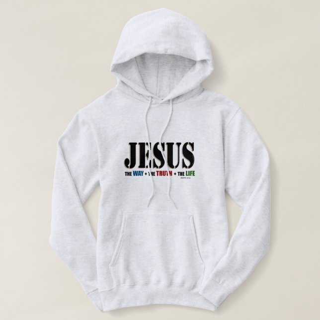 Sudadera Vida de la verdad de la manera de Jesús (Diseño del anverso)