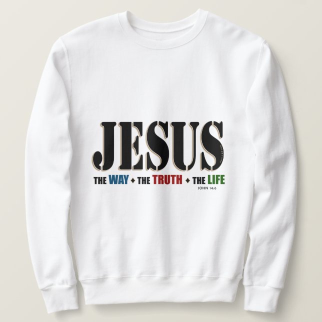Sudadera Vida de la verdad de la manera de Jesús (Anverso del diseño)