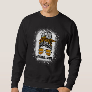 Sudadera Vida de Mamá de Fútbol Blanqueada con Leopardo y M