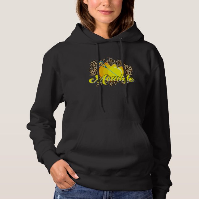 Sudadera Vida de mamá de lacrosse de leopardo Día de la mad (Anverso)