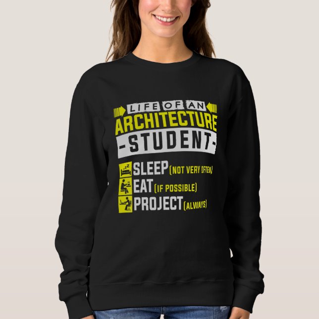 Sudadera Vida De Un Arquitecto Estudiantil De Arquitectura (Anverso)