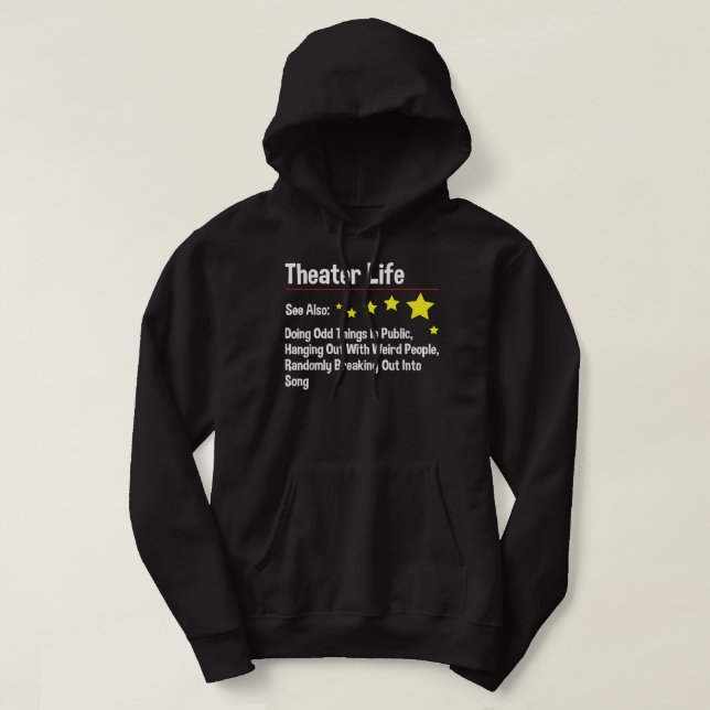 Sudadera Vida en el teatro - Teatro de actriz actor (Diseño del anverso)