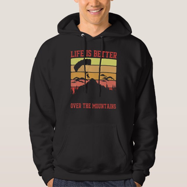 Sudadera Vida Mejor Sobre Montañas Parapente Buceo P (Anverso)