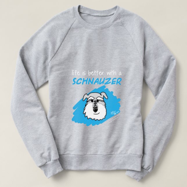 Sudadera Vida… Schnauzer - camiseta oscura (mujeres) (Diseño del anverso)
