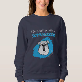 Sudadera Vida… Schnauzer - camiseta oscura (mujeres)