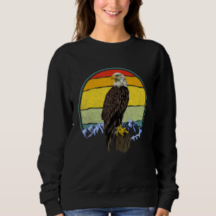 Sudadera Vida silvestre de pájaro vintage de águila negra e