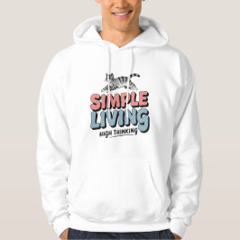 Sudadera Vida simple, pensamiento alto - gato bonito Minima