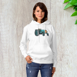 Sudadera Vida útil de la granja de tractores azul Vintage