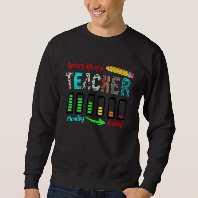 Sudadera Vida útil de un profesor de lunes a viernes Pa (Anverso)