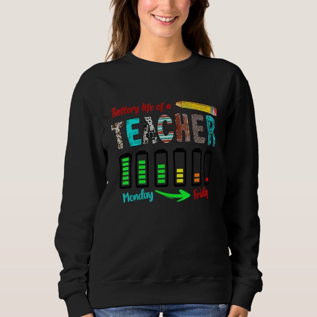 Sudadera Vida útil de un profesor de lunes a viernes Pa (Anverso)