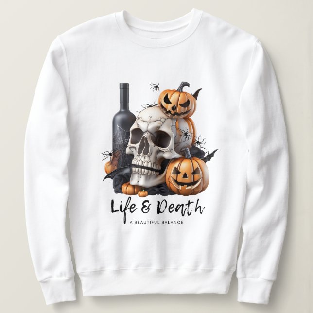Sudadera Vida y muerte de Halloween 1 (Anverso del diseño)