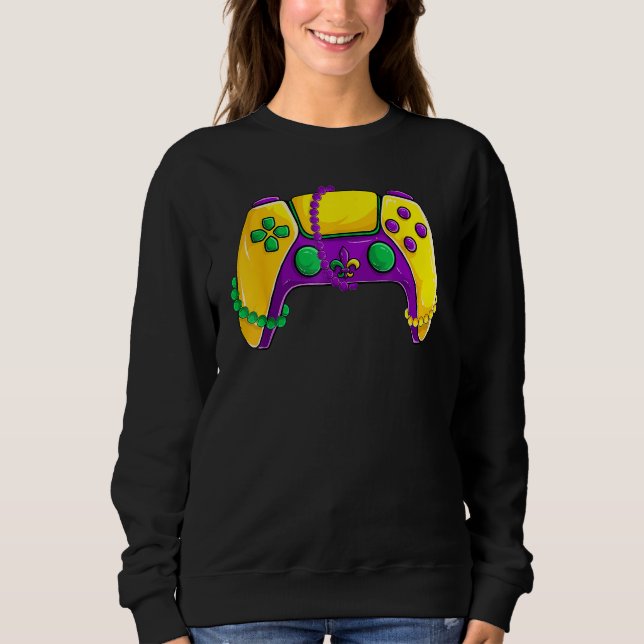 Sudadera Video Game Beads Kids Mardi Gras Shirts, Gamer Boy (Anverso)