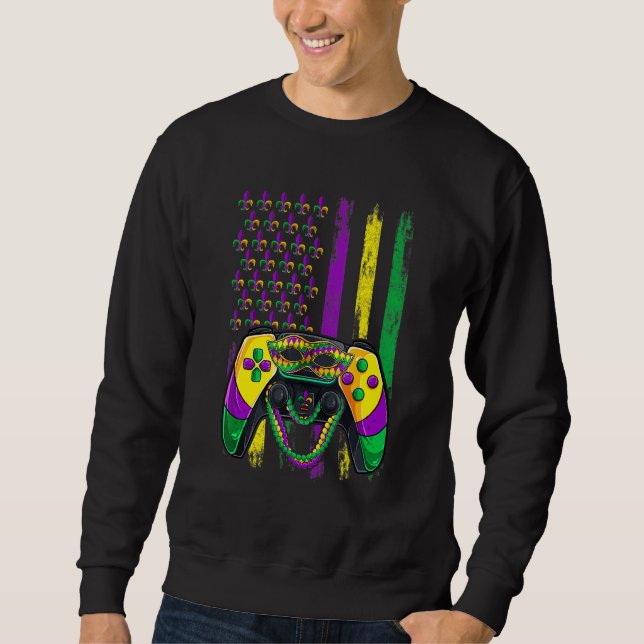 Sudadera Video Game Flag Beads Kids Mardi Gras Shirts, Game (Anverso)