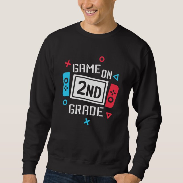 Sudadera Video Game On 2nd Grade for Kids Teachers Back To  (Anverso)