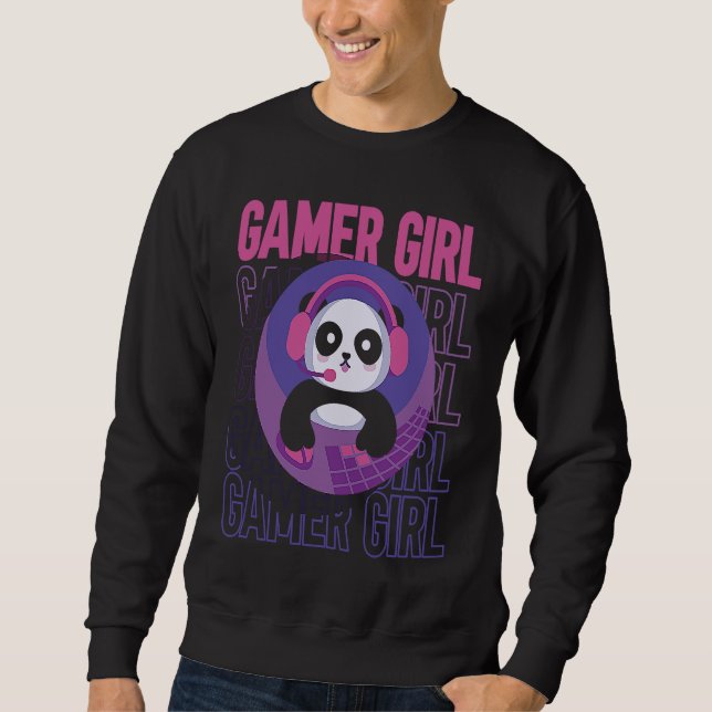 Sudadera Video Gamer Panda Video Gaming Girls Gamer Girl (Anverso)