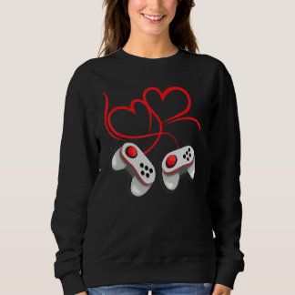 Sudadera Video Gamer Valentine's Day Hearts Gaming