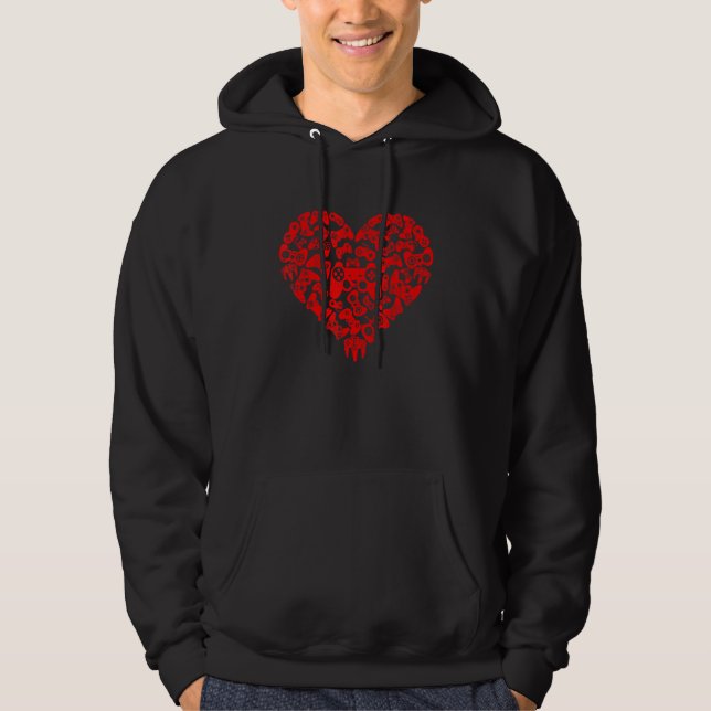 Sudadera Video Gamers Gaming Heart Game Controllers Valenti (Anverso)
