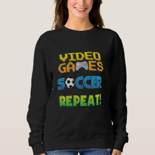Sudadera Video Games Soccer Funny Cita Diciendo Gráfica