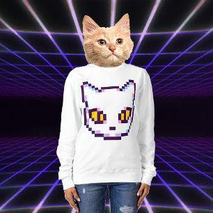SUDADERA VIDEO KITTY CAT PIXEL ART SWEATSHIRT