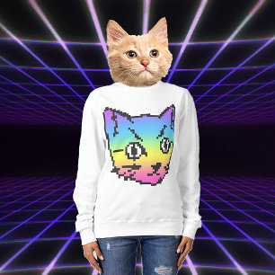 SUDADERA VIDEO KITTY CAT PIXEL ART SWEATSHIRT