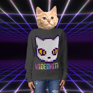 SUDADERA VIDEO KITTY CAT PIXEL ART SWEATSHIRT