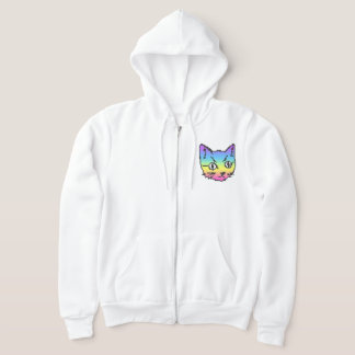 SUDADERA VIDEO KITTY CAT PIXEL ART ZIP HOODIE