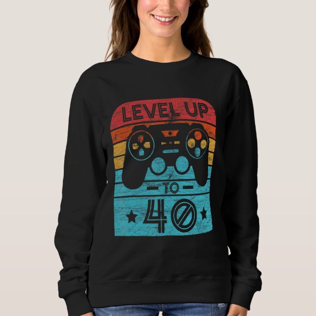 Sudadera Videojuego de cumpleaños retro de 40 años de edad  (Anverso)