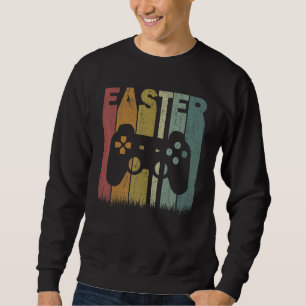 Sudadera Videojuego Día de Pascua Retro Gráfica Graciosa Pa