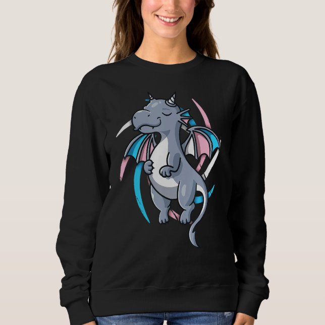 Sudadera Videojuego Trans Dragon de Traducción del Orgullo  (Anverso)