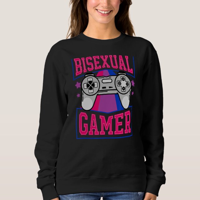 Sudadera Videojuegos de gamer bisexual de moda Bi Pride S (Anverso)