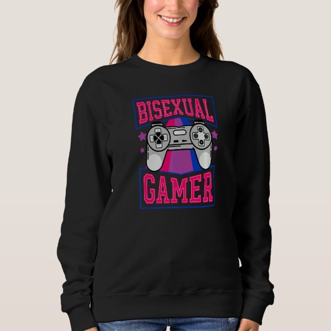 Sudadera Videojuegos de gamer bisexual de moda Bi Pride S (Anverso)