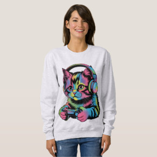 Sudadera Videojuegos de gato jugador