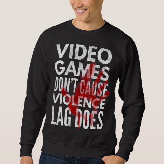 Sudadera Videojuegos no causan violencia El problema es div (Anverso)