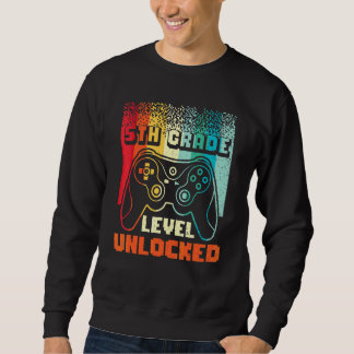 Sudadera Videojugador De Vuelta Al Colegio Nivel 5º Grado D