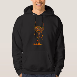 Sudadera Vidrio De La Hoja De Maple De Vino Tomo De Vino De