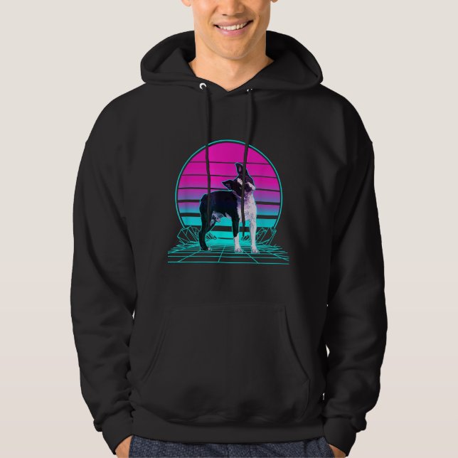 Sudadera Vieja camiseta de Boston Terrier Retro (Anverso)