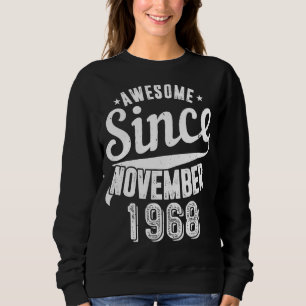Sudadera Viejo 1968 increíble desde noviembre Feliz mi 54